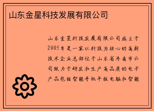 山东金星科技发展有限公司